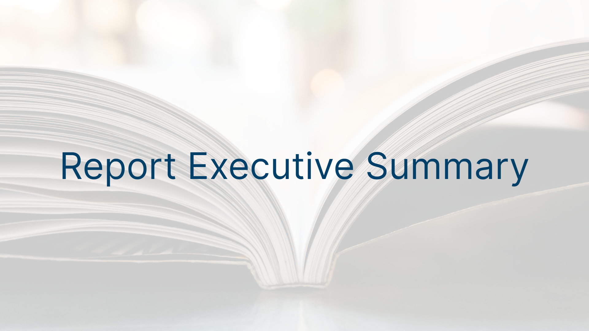 Report Executive Summary Template